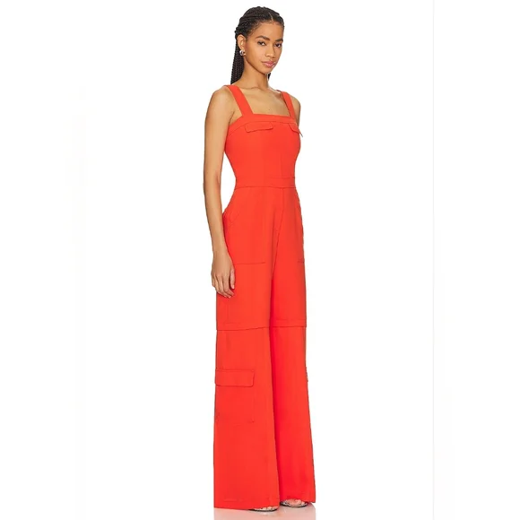 NEW Amanda Uprichard x REVOLVE  Frida Sleeveless Jumpsuit in Mandarin Size Small - Picture 4 of 8